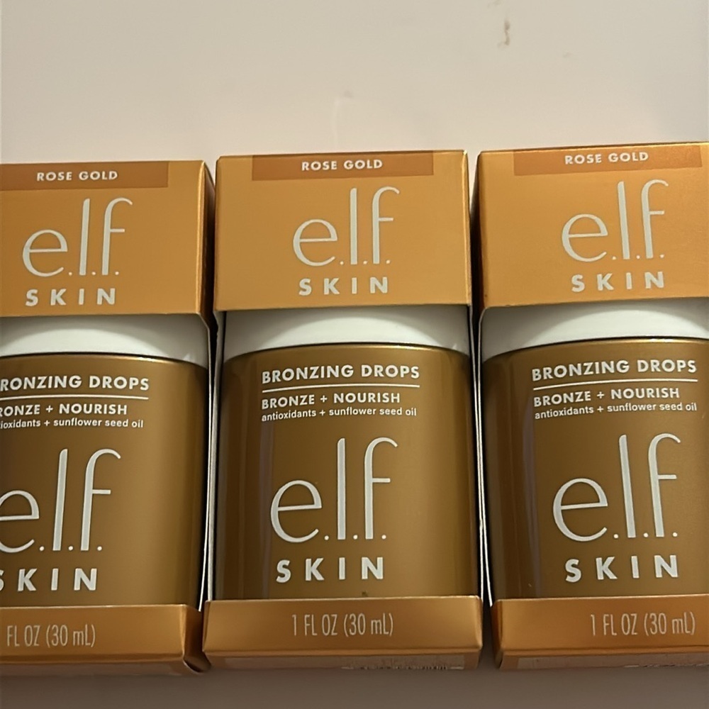 e.l.f. Cosmetics Bronzing Drops BRONZE 1 - ROSE GOLD (LOT OF 3) BRAND NEW - Picture 2 of 4